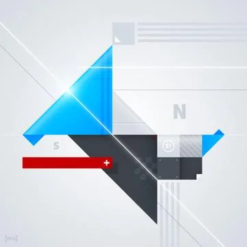 Abstract design element with glossy geometric shapes. Useful for digital comp Stock Illustration