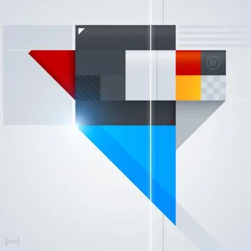 Abstract design element with glossy geometric shapes. Useful for digital comp Stock Illustration