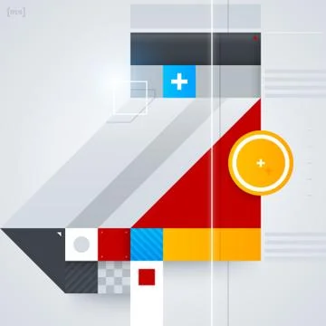 Abstract design element with glossy geometric shapes. Useful for digital comp Stock Illustration