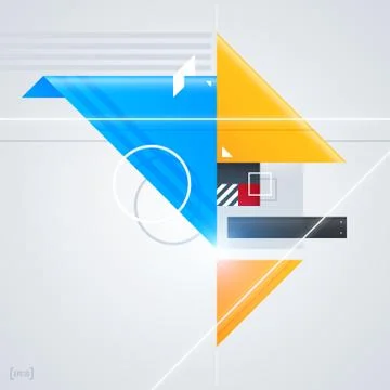 Abstract design element with glossy geometric shapes. Useful for digital comp Stock Illustration