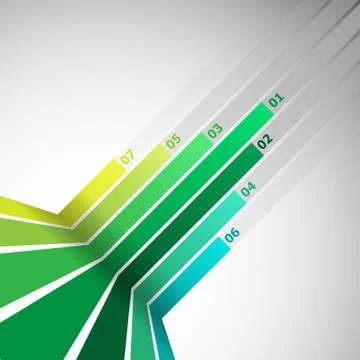 Abstract design element with green lines Stock Illustration