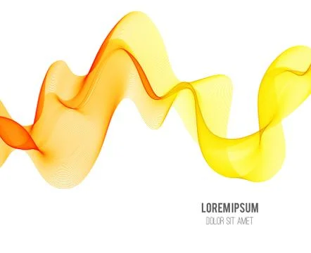 Abstract design element. Orange and yellow wave background Stock Illustration