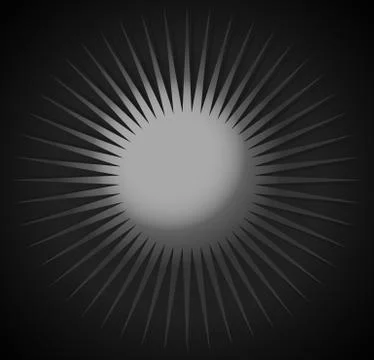 Abstract design element with radial lines. Circular shape in radiating fashio Stock Illustration