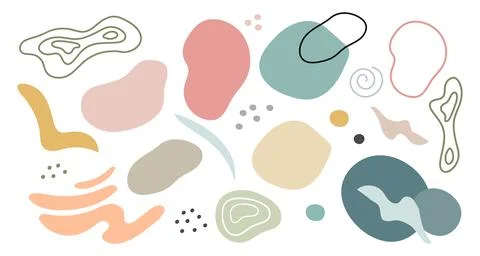 Abstract design elements set of different spots and dots イラスト素材