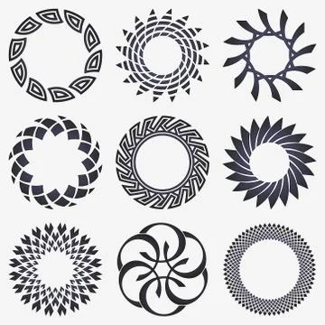 Abstract design elements set Stock Illustration
