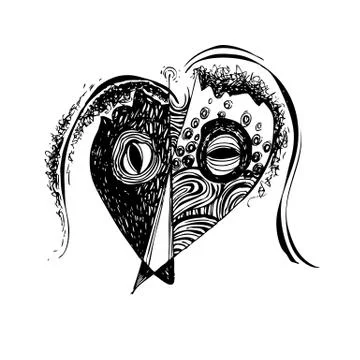 Abstract design face Stock Illustration