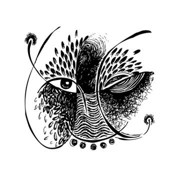 Abstract design face 스톡 일러스트