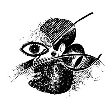 Abstract design face 스톡 일러스트