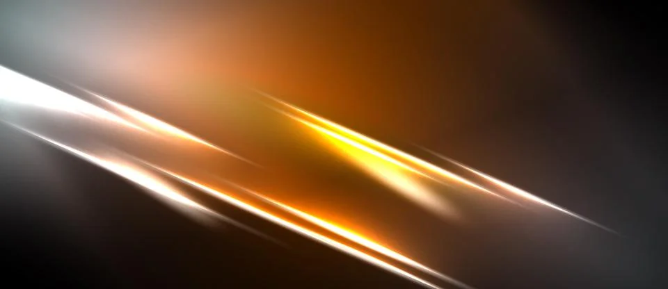 Abstract design features bright orange, white streaks against dark background Illustrazione stock