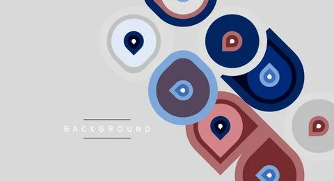Abstract design features colorful eye motifs over light gray backdrop. Shapes 스톡 일러스트