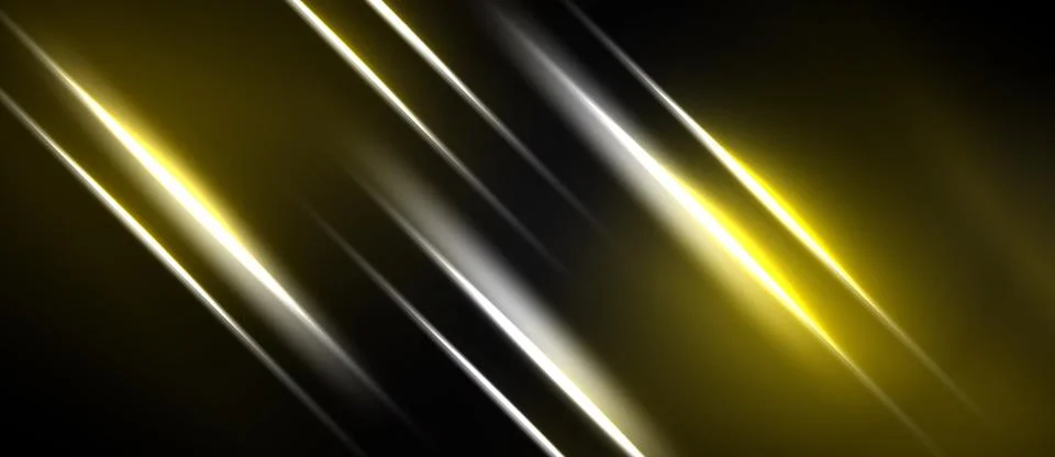Abstract design features diagonal lines, bright yellow highlights, dark イラスト素材