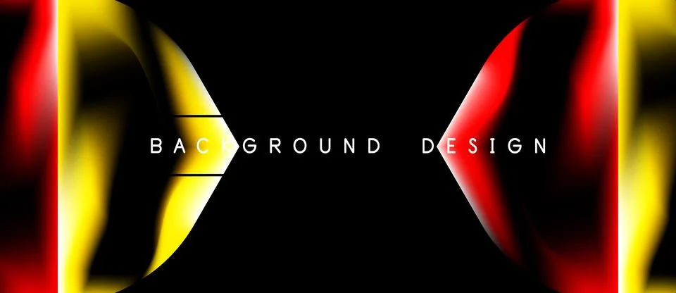 Abstract design features dynamic curves, vibrant colors. Bold text overlays Stock Illustration