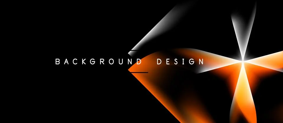 Abstract design features dynamic lines, vibrant orange hues, contrasting whit Stock Illustration
