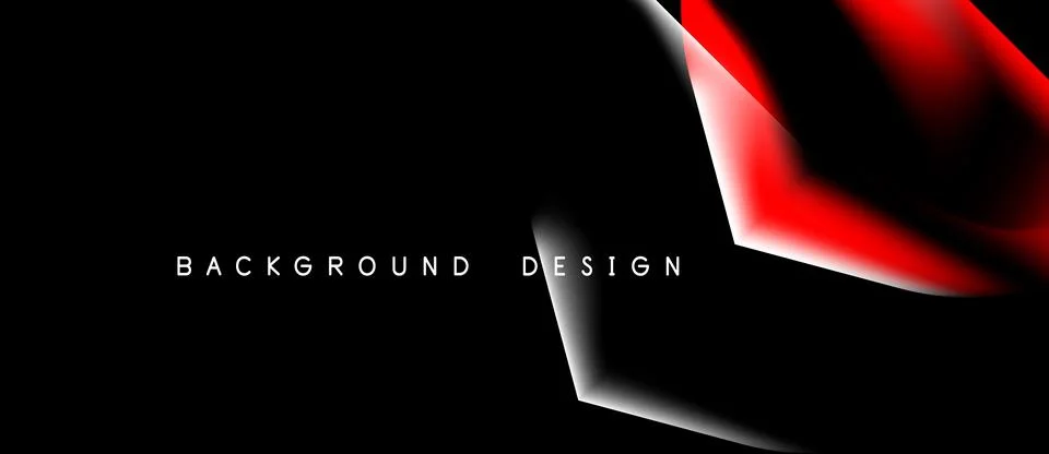 Abstract design features dynamic red, white lines over black background. Mode Stock Illustration