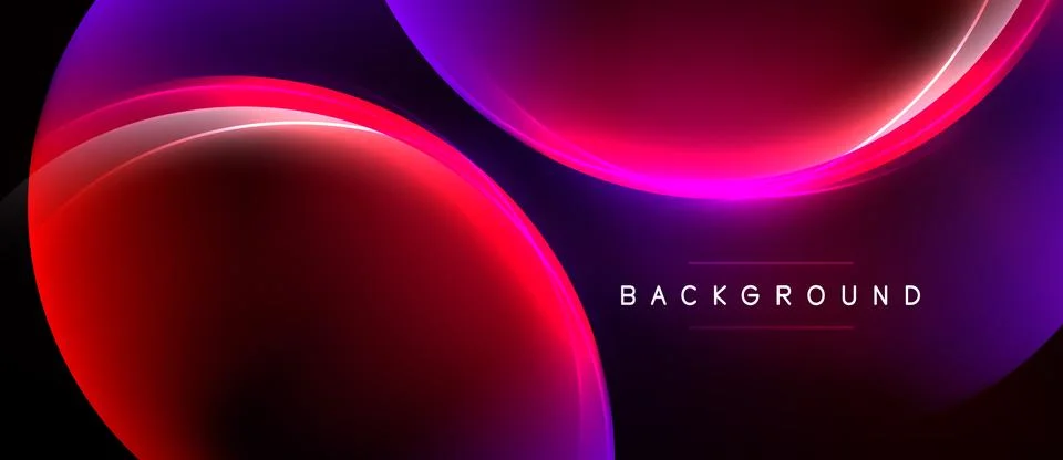 Abstract design features flowing curves, vibrant colors. Gradient blends red, Stock Illustration
