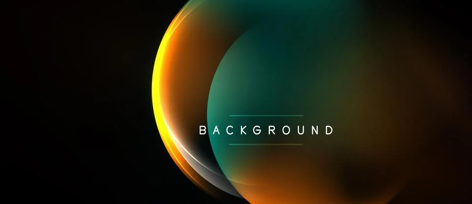 Abstract design features flowing lines, vibrant colors, dark background. Mode Stock Illustration