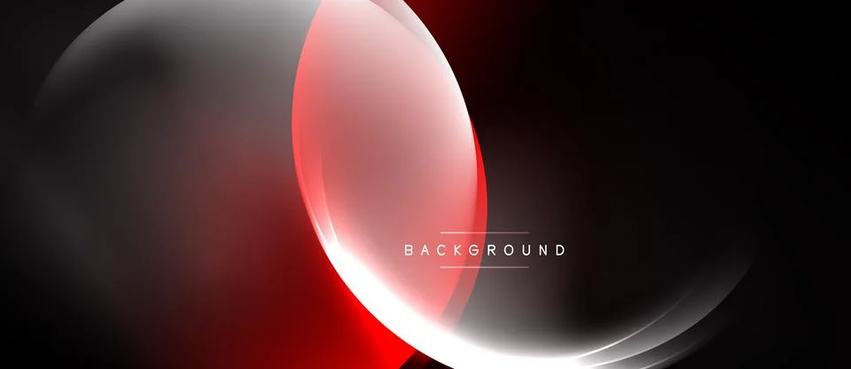 Abstract design features flowing red, white lines. Dark background creates Illustrazione stock