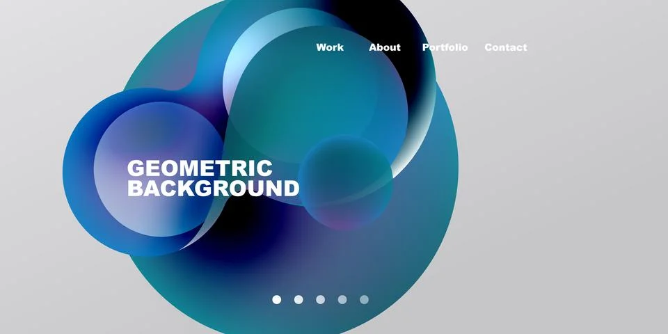 Abstract design features flowing shapes, gradients, text elements. Minimalist イラスト素材