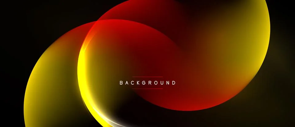 Abstract design features flowing shapes, vibrant colors. Red, yellow gradient Stock Illustration