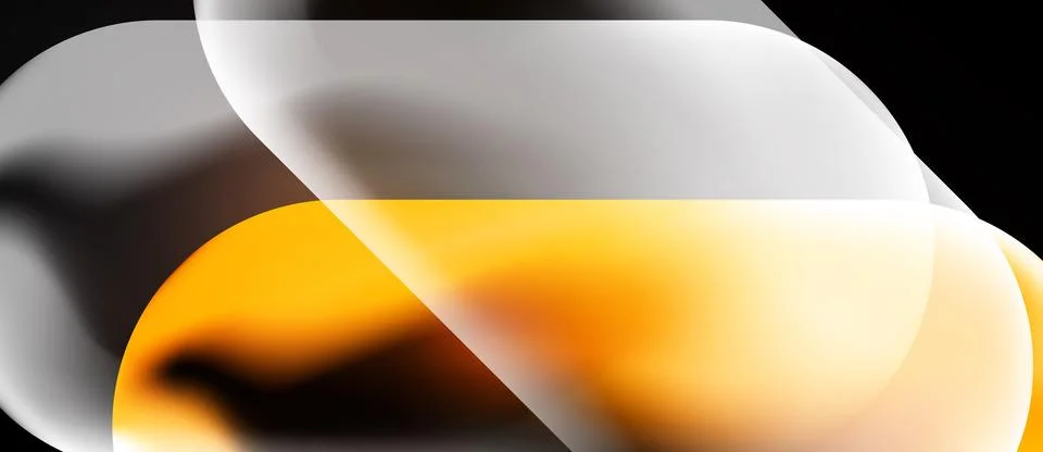 Abstract design features flowing shapes, warm colors, plus cool whites. Gra.. Stock Illustration