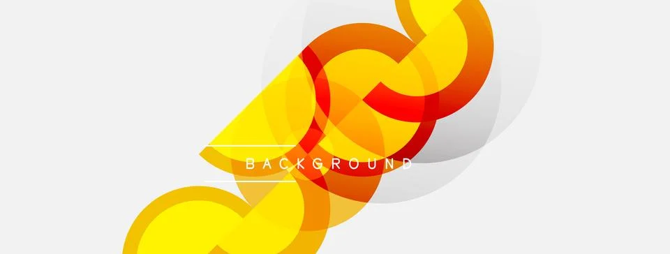 Abstract design features flowing yellow, orange shapes over light gray Ilustração Stock