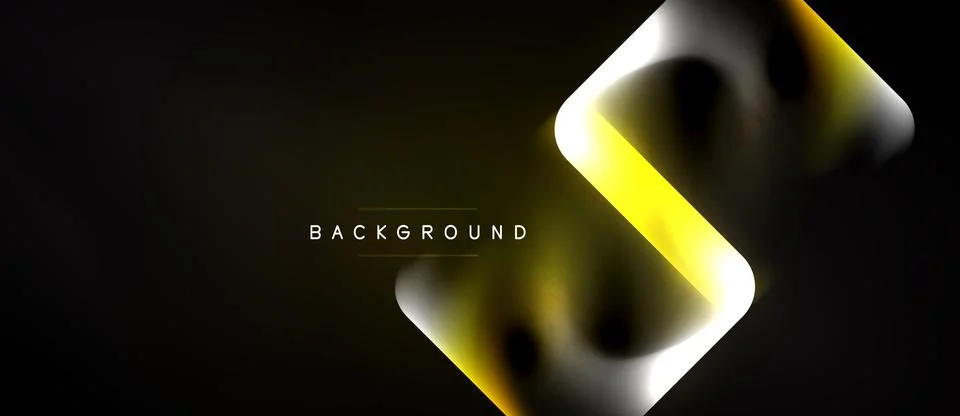 Abstract design features glowing letter S shape. Dark background enhances b.. Stock Illustration