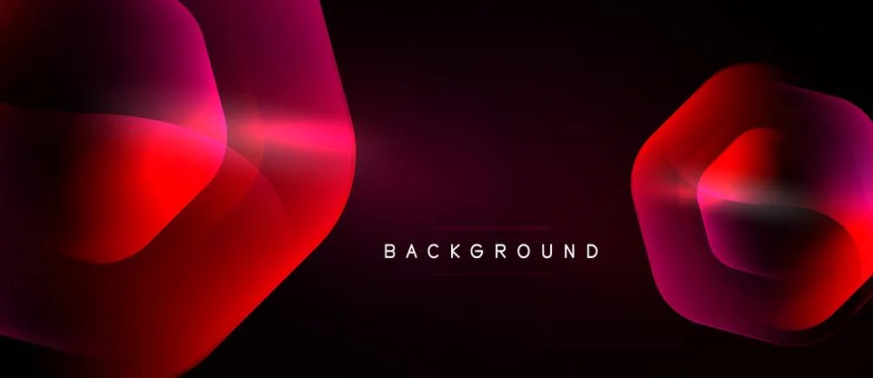 Abstract design features glowing red shapes over dark background. Modern Stockillustratie
