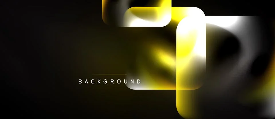 Abstract design features layered rectangles, gold, silver hues. Dark backgrou Stockillustratie
