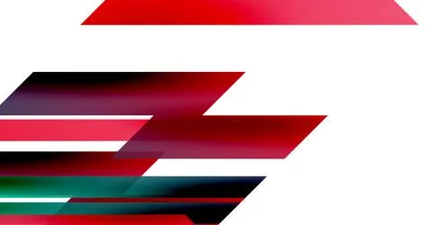 Abstract design features layered red, black, green rectangles. Minimalist Stock Illustration