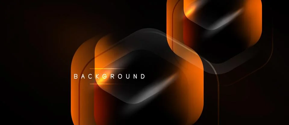Abstract design features orange, black layers. Geometric shapes overlap cre.. イラスト素材