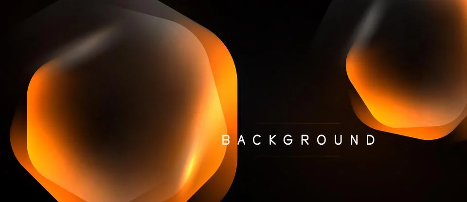 Abstract design features orange, brown gradients. Shapes overlap creating Stock Illustration