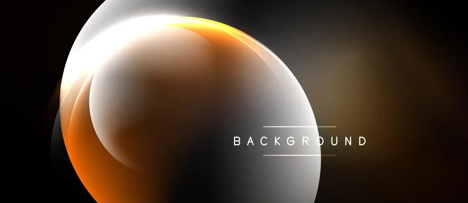 Abstract design features orange, white layers. Smooth gradients create lumino Stock Illustration