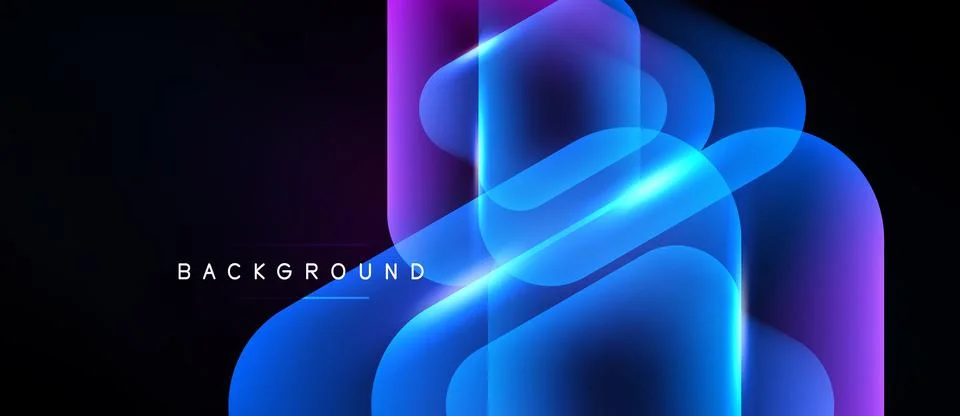 Abstract design features overlapping blue, purple layers. Gradient effect Stock Illustration
