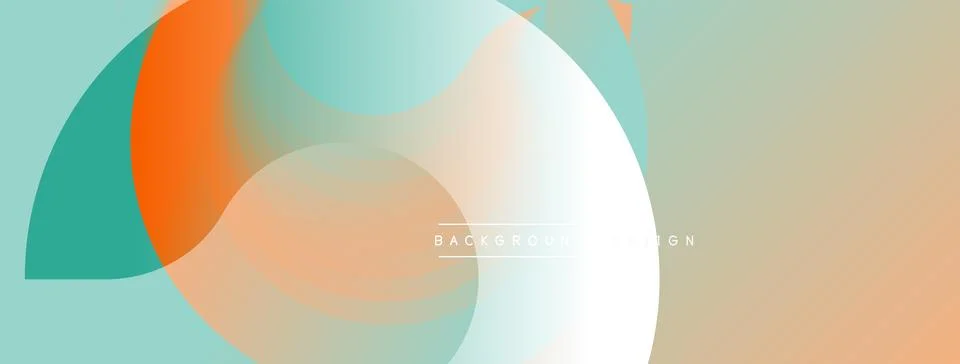 Abstract design features overlapping circles, soft gradients. Colors include 스톡 일러스트