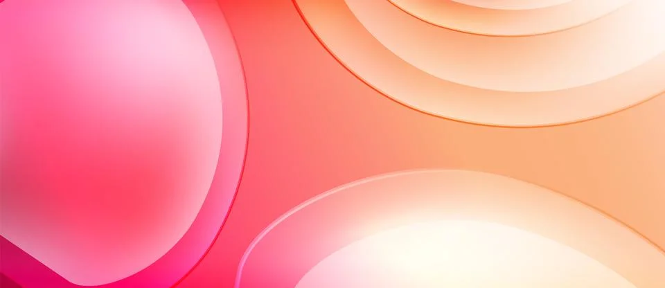 Abstract design features overlapping circles, gradients ranging from pink to 스톡 일러스트