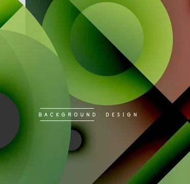 Abstract design features overlapping circles, gradients. Greens, browns dominate 스톡 일러스트