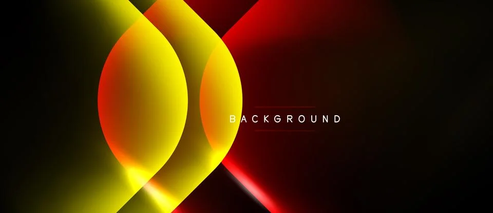Abstract design features overlapping circles, vibrant yellow, orange, red hue 스톡 일러스트