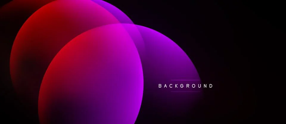 Abstract design features overlapping circles. Gradient colors transition from Ilustración de archivo