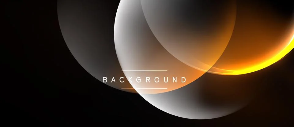 Abstract design features overlapping circles, gradients, warm tones. Minimali Stock Illustration
