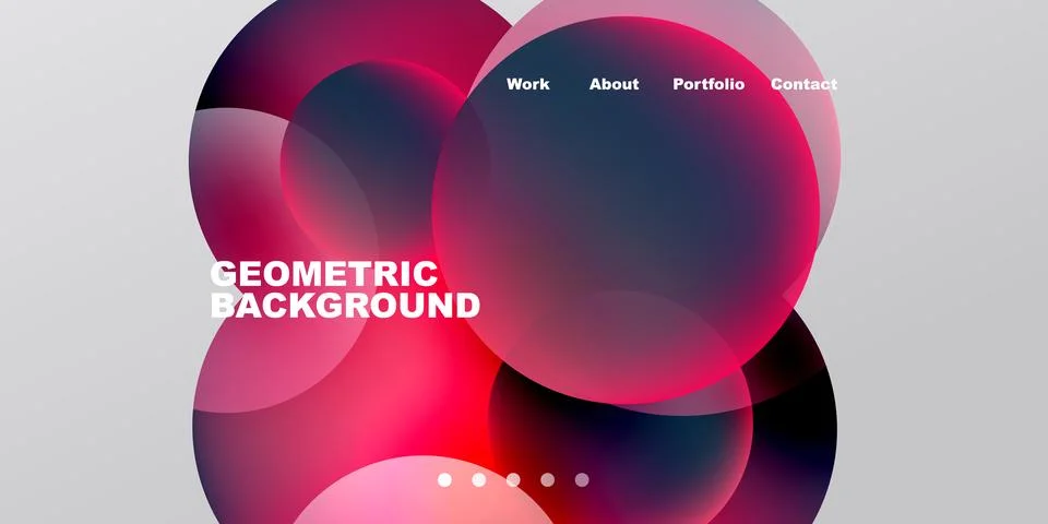 Abstract design features overlapping colorful circles. Text elements include 스톡 일러스트