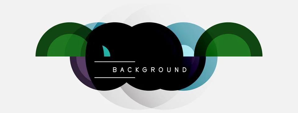 Abstract design features overlapping colorful shapes. Text reads background. Stock Illustration