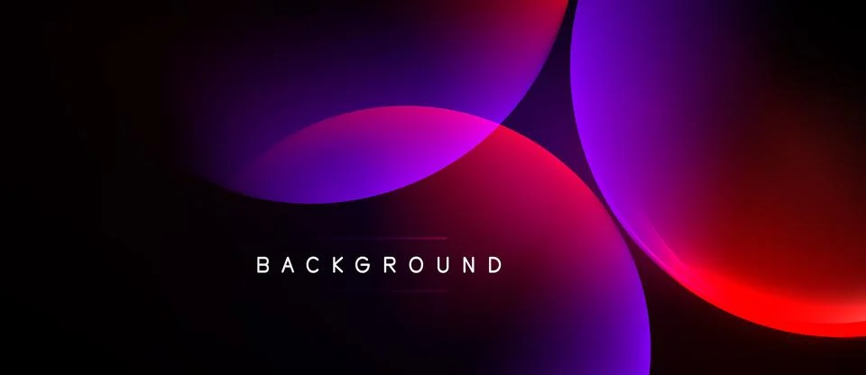 Abstract design features overlapping colorful shapes. Gradient transitions 스톡 일러스트