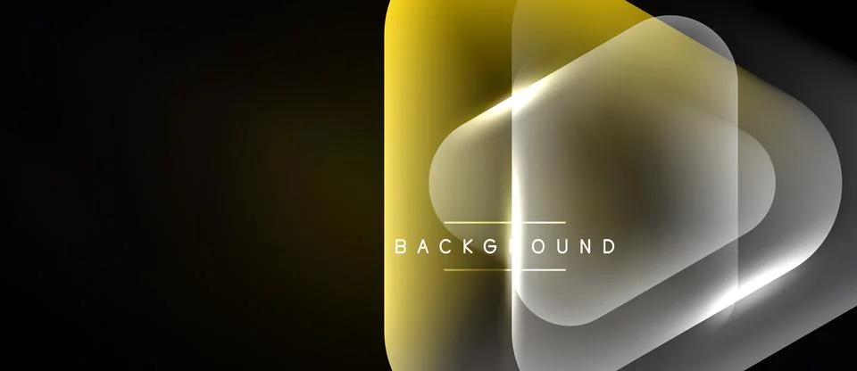Abstract design features overlapping golden, white shapes. Text reads BACKG.. Stock Illustration