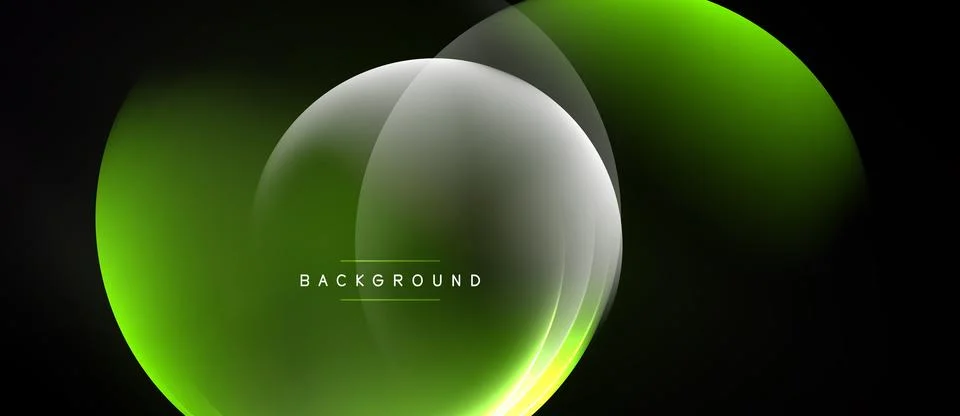 Abstract design features overlapping green, white shapes. Gradient effect Ilustración de archivo