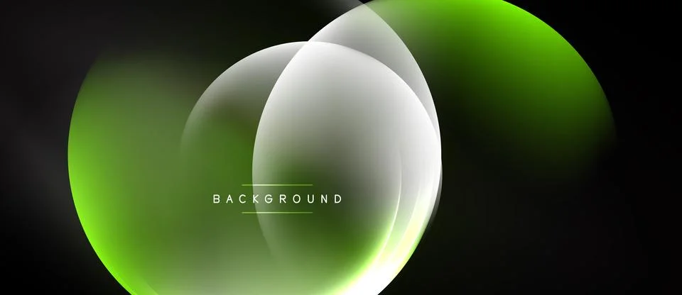 Abstract design features overlapping green, white shapes. Gradient effect Ilustración de archivo