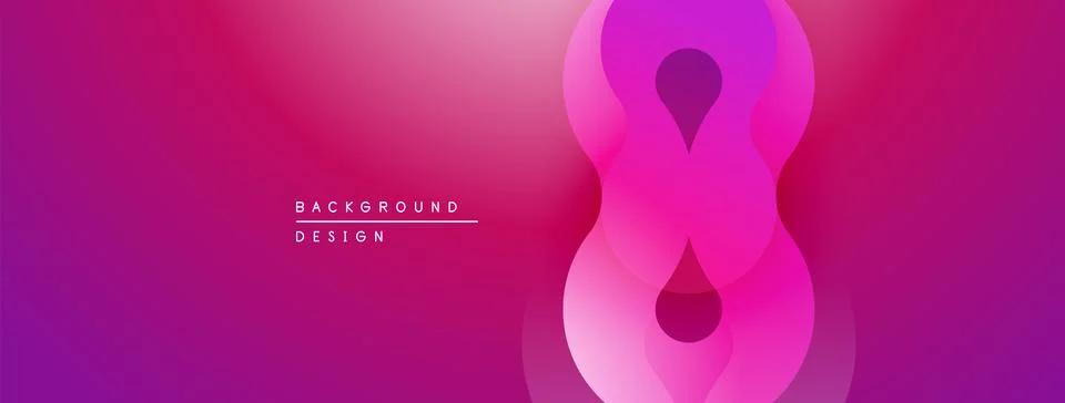 Abstract design features overlapping magenta shapes resembling infinity symbol. Stock Illustration