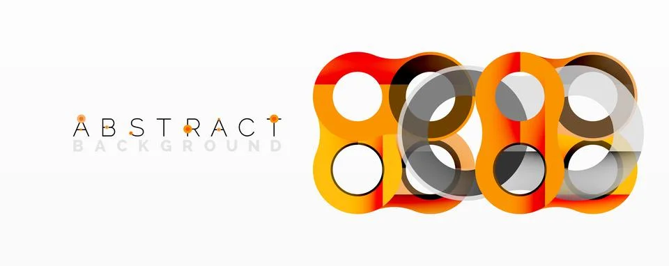 Abstract design features overlapping orange circles, creating modern visual Illustrazione stock