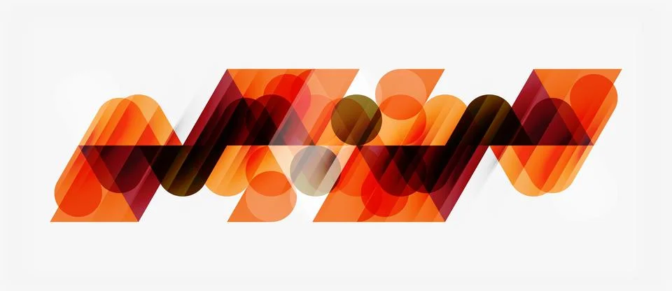 Abstract design features overlapping orange circles, creating wavy pattern... Stockillustratie