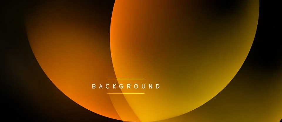 Abstract design features overlapping orange circles. Gradient shades create Stock Illustration