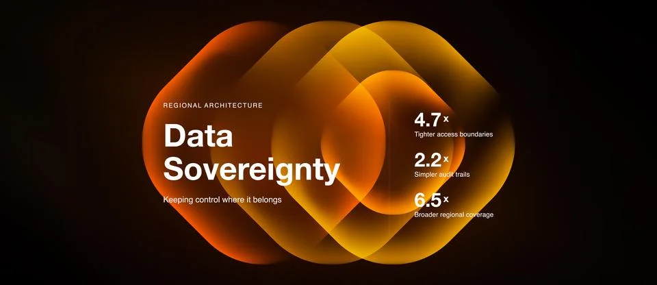 Abstract design features overlapping orange shapes, text highlights data Stock Illustration